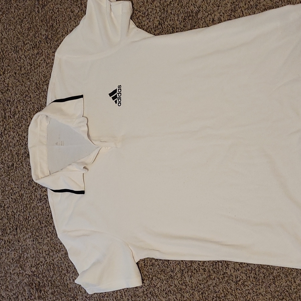 Adidas mens 2X while pullover polo shirt